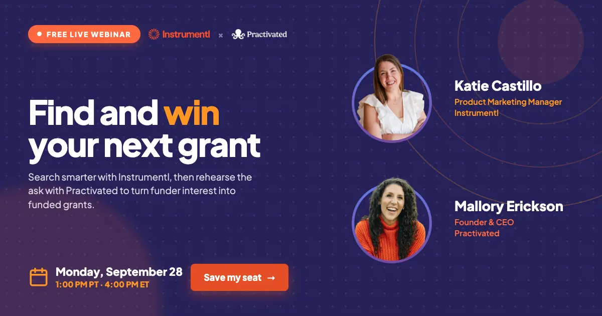 Using Instrumentl and Practivated to Find and Win Your Next Grant